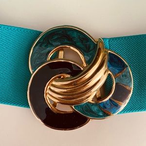 Vintage 1980s Elastic stretch belt